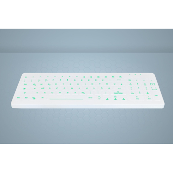 Tastatura Cherry HYGIENE BACKLIT COMPACT/KEYBOARD WITH NUMPAD SEALED USB AK-CB7012F-U1-W/GE