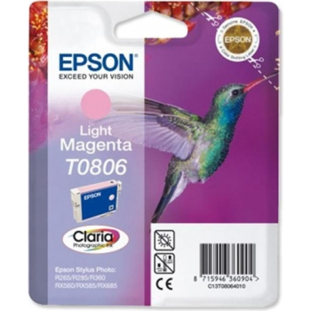 Cartus Cerneala Epson T0806 Light Magenta Claria for Stylus Photo P50, R265, R285 /360,RX560 RX585, PX700W,PX800FW, PX810, PX710 C13T08064011