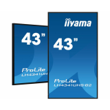 Iiyama 43IN 3840X2160 4K UHD IPS 1 HAZ/VGA HDMI 500CD/QM MEDIA PLAY USB LH4341UHS-B2