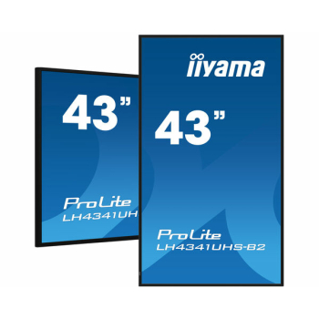 Iiyama 43IN 3840X2160 4K UHD IPS 1 HAZ/VGA HDMI 500CD/QM MEDIA PLAY USB LH4341UHS-B2