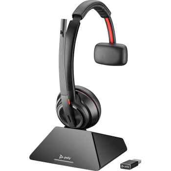 Casti HP Poly Savi 8210 Monaural DECT 1880-1900 MHz Top +Charging Cradle EMEA - INTL English Loc Euro plug 8Y9C3AA#ABB