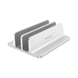 STAND SPACER vertical, notebook 14/17, dublu, protectie impotriva zgarieturilor, latime ajustabila, argintiu, aluminiu sablat, SPS-Vertical 