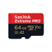 Card memorie SanDisk EXTREME PRO MICROSDXC 64GB+SD/ADAPTER 200MB/S 90MB/S A2 C10 V3 SDSQXCU-064G-GN6MA