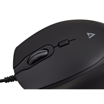 V7 USB WIRED PRO SILENT MOUSE/ADJUSTABLE 1200/1600/2400DPI MU350