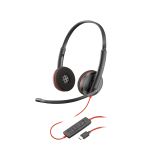 Casti HP Poly Blackwire 3220 Stereo USB-C Headset +USB-C/A Adapter (Bulk) 8X228A6
