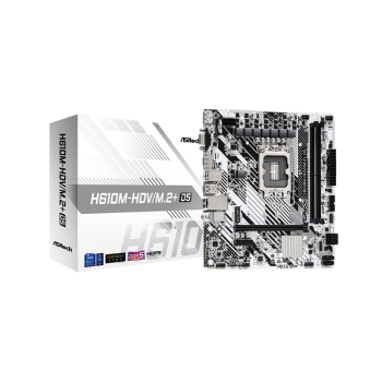 Placa baza ASRock H610M-HDV/M.2+ D5 CI7G11/DIMM 2 DDR4 90-MXBM50-A0UAYZ Placa baza ASRock H610M-HDV/M.2+ D5 CI7G11/DIMM 2 DDR4 90-MXBM50-A0UAYZ