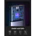 RACK extern Ugreen, CM400 pt SSD M.2 NVMe + NGFF SATA compatibile cu form factor 2280, 2260, 2242 si 2230, cablu inclus de 50 cm USB Type-C la USB Type-C, 10Gbps, aluminiu, gri + silicon case 90264 