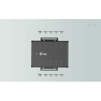 I-TEC CHARGING HUB 10X USB-C/USB-C/USB-A HUB 15W/PORT 180W CACHRGHUB10C