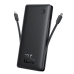 POWER BANK Baseus Airpow lite, 10000mAh, 22.5W, 1 x USB; 1 cablu x USB Type-C, 1 cablu x Iphone Lightning, total 3A, negru, 