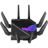 ASUS ROG Rapture GT-AXE16000 Quad-band WiFi 6E 802.11ax Gaming Router Dual 10G ports 2.5G WAN port VPN Fusion AiMesh support 90IG06W0-MU2A10 (timbru verde 0.8 lei) 