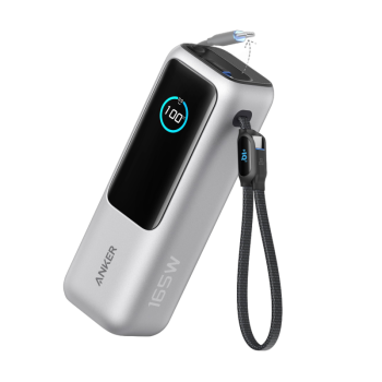 Power Bank Anker 2500 mAh. Porturi iesire USB A: 1, Numar porturi USB tip C: 1. Putere totala iesire: 165 W,  5 A,  argintiu 