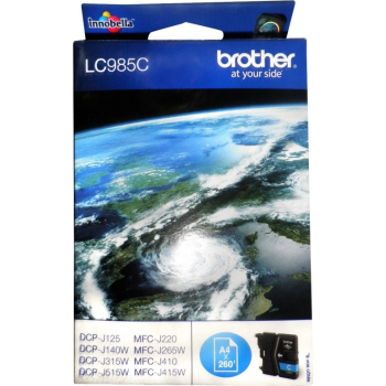Cartus Brother LC-985C INK CARTRIDGE CYAN/F/ DCP-125J DCP-J315W MFC-J265W LC985C