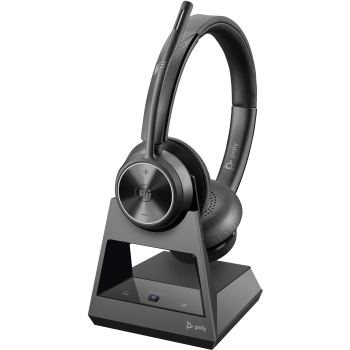 Casti HP Poly Savi 7320 Stereo Microsoft Teams Certified DECT 1880-1900 MHz Top EMEA - INTL English Loc Euro plug 8Y9B9AA#ABB