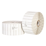 Zebra Label, Polypropylene, 2.2x0.5in (55.9x12.7mm); DT, 8000D Jewelry, Coated, Permanent Adhesive, 1in (25.4mm) core, 3510/roll, 6/box 10010065