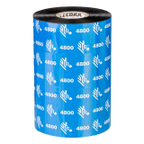 Zebra Resin Ribbon, 110mmx450m, 4800; Standard, 25mm core, 12/box 04800BK11045