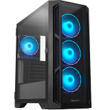 CARCASA Chieftec APEX, Tower, ATX, fara sursa, 4xfan, USB 3.2 gen 2 Type-C x 2, USB 3.2 gen 1 x 2, USB 2.0 x 1, audio, mic, RGB, PSU shroud, 7 sloturi expansiune, iluminare ARGB, negru, GA-01B-TG-O 