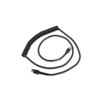 Zebra EVM CABLE - SHIELDED USB: SERIES A, 9, COILED, BC1.2 (HIGH CURRENT), -30C CBA-UF6-C09ZAR