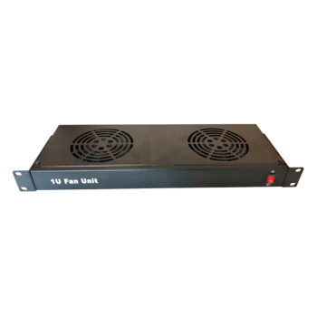 Ventilator 2 fan + cablu alimentare 1,5m , 1U , negru - DATEUP 9801130751 (timbru verde 2 lei) 