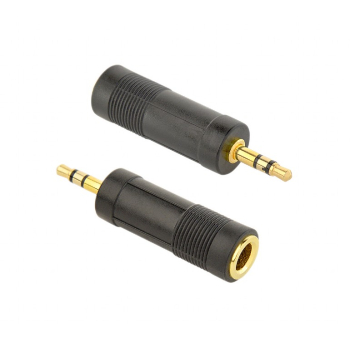 ADAPTOR audio GEMBIRD stereo (1 x 6.35 mm jack M la 1 x 3.5 mm jack T), negru, A-6.35F-3.5M (timbru verde 0.08 lei) 