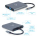 DOCKING Station Gembird universal, 6-in-1, conectare PC USB Type C, USB-C x 1, USB-A 3.1 x 1, porturi video HDMI x 1, VGA x 1, PD 60 W, SD, microSD, Audio, argintiu, A-CM-COMBO6-01 (timbru verde 0. 