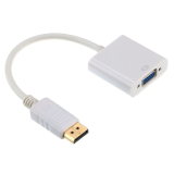 CABLU video GEMBIRD, adaptor DisplayPort (T) la VGA (M), 10cm, rezolutie maxima Full HD (1920 x 1080) la 60Hz, alb, A-DPM-VGAF-02-W (timbru verde 0.08 lei) 