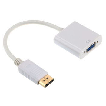 CABLU video GEMBIRD, adaptor DisplayPort (T) la VGA (M), 10cm, rezolutie maxima Full HD (1920 x 1080) la 60Hz, alb, A-DPM-VGAF-02-W (timbru verde 0.08 lei) 