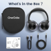 Casca OneOdio wireless, cu fir, tip over ear, utilizare multimedia, conectare prin Bluetooth 5.0 | Jack 3.5 mm | Jack 6.35 mm, difuzor 40 mm, impedanta 32 Ohm, acumulator 800 mAh, negru, A10 (timbru 