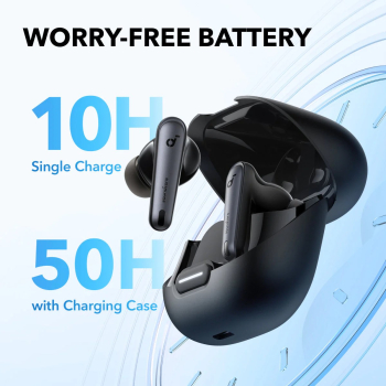 Casti Anker Liberty 4 NC, TWS, noise canceling, wireless, tip butoni, pana la 50 ore, negru, A3947G11 (timbru verde 0.18lei) - 0194644132125 