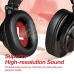 Casca OneOdio wireless, cu fir, tip over ear, utilizare multimedia, DJ, conectare prin Bluetooth 5.2 | Jack 3.5 mm | Jack 6.35 mm, difuzor 40 mm, impedanta 32 Ohm, acumulator 650 mAh, rosu, Fusion-A7 