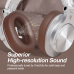 Casca OneOdio wireless, cu fir, tip over ear, utilizare multimedia, DJ, conectare prin Bluetooth 5.2 | Jack 3.5 mm | Jack 6.35 mm, difuzor 40 mm, impedanta 32 Ohm, acumulator 650 mAh, argintiu, Fusio 