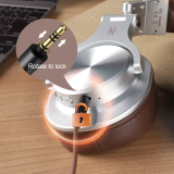 Casca OneOdio wireless, cu fir, tip over ear, utilizare multimedia, DJ, conectare prin Bluetooth 5.2 | Jack 3.5 mm | Jack 6.35 mm, difuzor 40 mm, impedanta 32 Ohm, acumulator 650 mAh, argintiu, Fusio 