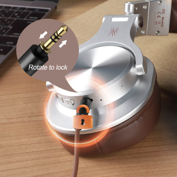 Casca OneOdio wireless, cu fir, tip over ear, utilizare multimedia, DJ, conectare prin Bluetooth 5.2 | Jack 3.5 mm | Jack 6.35 mm, difuzor 40 mm, impedanta 32 Ohm, acumulator 650 mAh, argintiu, Fusio 