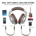 Casca OneOdio cu fir detasabil, tip over ear, utilizare profesionala, DJ, multimedia, conectare prin Jack 3.5 mm | Jack 6.35 mm, difuzor 40 mm, impedanta 32 Ohm, argintiu | maro, A71-Brown (timbru v 