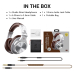 Casca OneOdio cu fir detasabil, tip over ear, utilizare profesionala, DJ, multimedia, conectare prin Jack 3.5 mm | Jack 6.35 mm, difuzor 40 mm, impedanta 32 Ohm, argintiu | maro, A71-Brown (timbru v 