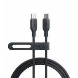Cablu alimentare si date Anker, USB Type-C (T) la USB Type-C (T), 1.8m rata transfer 480 Mbps, 100W, invelis TPU reciclat, negru, A80E2G11 (timbru verde 0.03 lei) - 0194644153168 