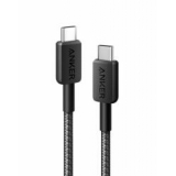 Accesoriu telefon Cablu alimentare si date Anker, USB Type-C (T) la USB Type-C (T), 0.9m rata transfer 480 Mbps, 60W, invelis nylon, braided, negru, A81F5G11 (timbru verde 0.03 lei) - 0194644153656 