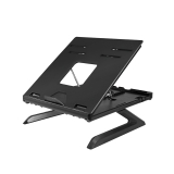 SUPORT de birou LOGILINK pt. notebook, 9 pozitii, holder pt. smartphone, suporta dimensiuni 10-15.6, pliabil, negru, AA0133 