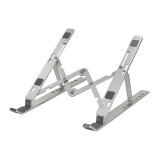 SUPORT de birou LOGILINK pt. notebook, 7 pozitii, suporta dimensiuni 10-16, pliabil, aluminiu, suport antiderapant, argintiu, AA0134 