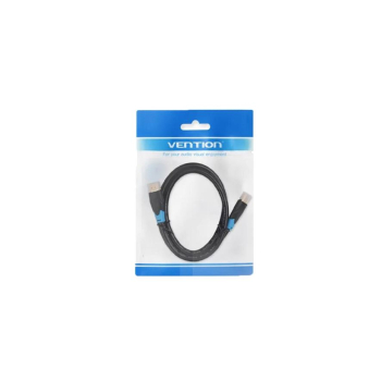 Cablu video Vention, HDMI(T) la HDMI(T), 1m, rezolutie maxima 4K la 60Hz, conectori auriti, cupru, invelis PVC, negru, AACBF (timbru verde 0.18lei) - 6922794732643 
