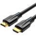 Cablu video Vention, HDMI(T) la HDMI(T), 2m, rezolutie maxima 8K la 60Hz/4K la 120Hz, conectori auriti, cupru/argint, invelis PVC, negru, AANBH (timbru verde 0.18lei) - 6922794743502 