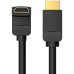 Cablu video Vention, HDMI(T) la HDMI(T), 1.5m, rezolutie maxima 4K la 60Hz, conectori auriti, cupru, unghi 270 grade, negru, AAQBG (timbru verde 0.18lei) - 6922794745353 
