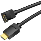 Cablu video Vention, HDMI(T) la HDMI(T), 1.5m, rezolutie maxima 4K la 60Hz, conectori auriti, cupru, unghi 270 grade, negru, AAQBG (timbru verde 0.18lei) - 6922794745353 