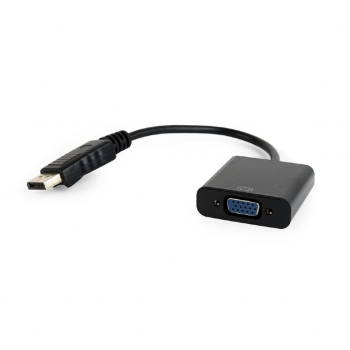 CABLU video GEMBIRD, adaptor DisplayPort (T) la VGA (M), 10cm, rezolutie maxima Full HD (1920 x 1080) la 60Hz, negru, AB-DPM-VGAF-02 (timbru verde 0.08 lei) 