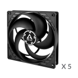Cooler procesor VENTILATOR ARCTIC PC, P14 PWM PST Value Pack 5buc, 140x140x27mm, Black, ACFAN00138A 