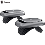CARLIG auto Baseus Beetle, aluminiu, adeziv 3M, suporta max 2 kg, argintiu, ACGGJK-0G - 6953156227743 
