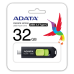 MEMORIE USB Type-C 3.2 ADATA 32 GB, retractabila, carcasa plastic, negru / verde ACHO-UC300-32G-RBK/GN (timbru verde 0.03 lei) 