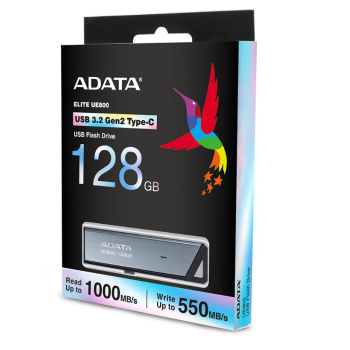 MEMORIE USB Type-C 3.2 ADATA 128 GB, retractabila, carcasa aluminiu, argintiu AELI-UE800-128G-CSG (timbru verde 0.03 lei) 