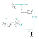 Suport monitor Arctic ARCTIC X1 - Single Monitor Arm in black colour AEMNT00061A 