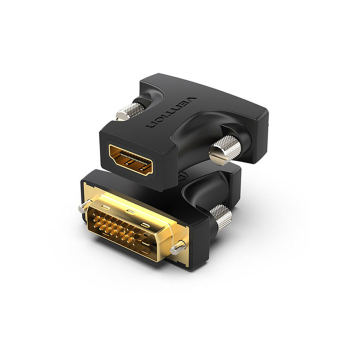 Adaptor video Vention, HDMI(M) la DVI-D(T) (24+1), rezolutie maxima 1080p la 60 Hz, conectori auriti, dublu sens, invelis PVC, negru, AILB0 (timbru verde 0.18lei) - 6922794747845 