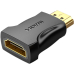 Adaptor video Vention, HDMI(T) la HDMI(M), rezolutie maxima 4K la 60Hz, conectori auriti, invelis PVC, negru, AIMB0 (timbru verde 0.03lei) - 6922794747852 